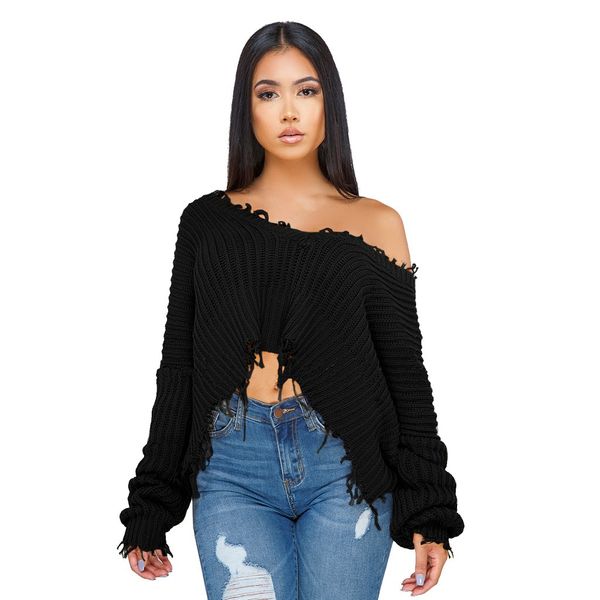 2019 v-neck off shoulder sweater women 2018 casual long sleeve ribbed solid pullover female autumn winter knitted #g3, White;black
2019 v-neck off shoulder sweater women 2018 casual long sleeve ribbed solid pullover female autumn winter knitted #g3, White;black