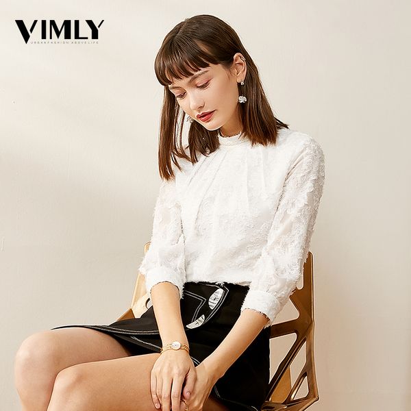 vimly элегантные женщины белый черный шнурок блуза офис дамы жаккардовый шикарные рубашки весна стильные сплошные блузки топы high street, White
vimly элегантные женщины белый черный шнурок блуза офис дамы жаккардовый шикарные рубашки весна стильные сплошные блузки топы high street, White