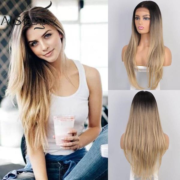 synthetic wigs aisi beauty blonde lace front for women omber long wavy natural middle part heat resistant hair, Black
synthetic wigs aisi beauty blonde lace front for women omber long wavy natural middle part heat resistant hair, Black