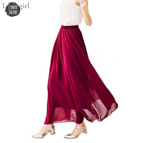 womens elegant skirts high waist chiffon skirt elastic waist casual maxi saias 80 90 100cm 22 color new autumn summer, Black
womens elegant skirts high waist chiffon skirt elastic waist casual maxi saias 80 90 100cm 22 color new autumn summer, Black