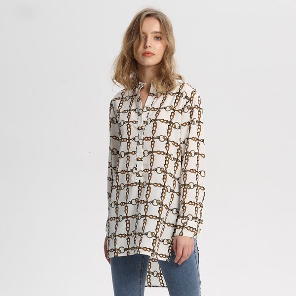 women blouse women elegant print long blouse long sleeve side split irregular shirts ladies streetwear loose blusas la323, White
women blouse women elegant print long blouse long sleeve side split irregular shirts ladies streetwear loose blusas la323, White