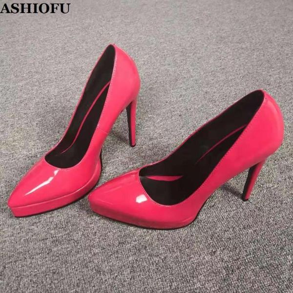 ashiofu handmade women high heel pumps patent leather slip-on wedding party dress shoes real ps evening fashion court shoes, Black
ashiofu handmade women high heel pumps patent leather slip-on wedding party dress shoes real ps evening fashion court shoes, Black