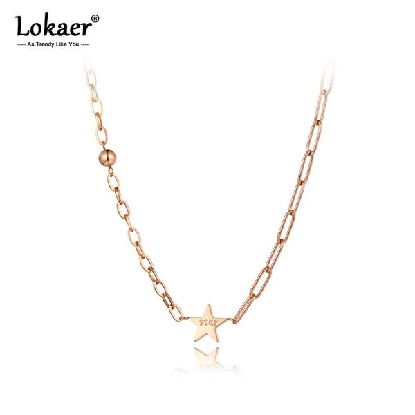 lokaer original design rose gold star pendant necklace for women stainless steel cz crystal link chain choker necklace n20131, Silver
lokaer original design rose gold star pendant necklace for women stainless steel cz crystal link chain choker necklace n20131, Silver