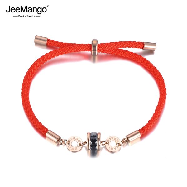 jeemango classic stainless steel white black cz crystal roman number charm bracelets for women red rope bracelet jewelry jb19010, Golden;silver
jeemango classic stainless steel white black cz crystal roman number charm bracelets for women red rope bracelet jewelry jb19010, Golden;silver