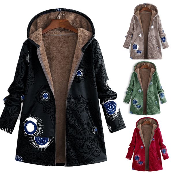 womens coat winter warm outwear floral print hooded pockets vintage oversize female coats women casual outwear plus size, Black
womens coat winter warm outwear floral print hooded pockets vintage oversize female coats women casual outwear plus size, Black