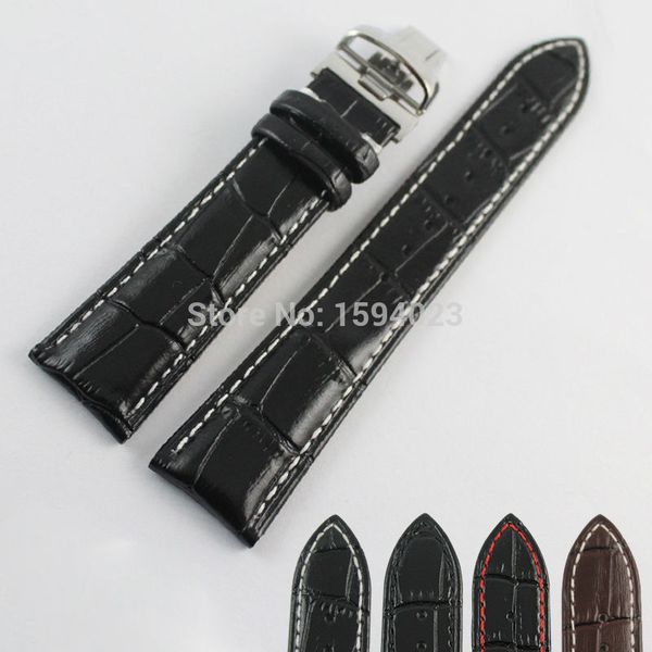 21mm md001 silver butterfly buckle + black brown genuine leather watch bands strap
21mm md001 silver butterfly buckle + black brown genuine leather watch bands strap