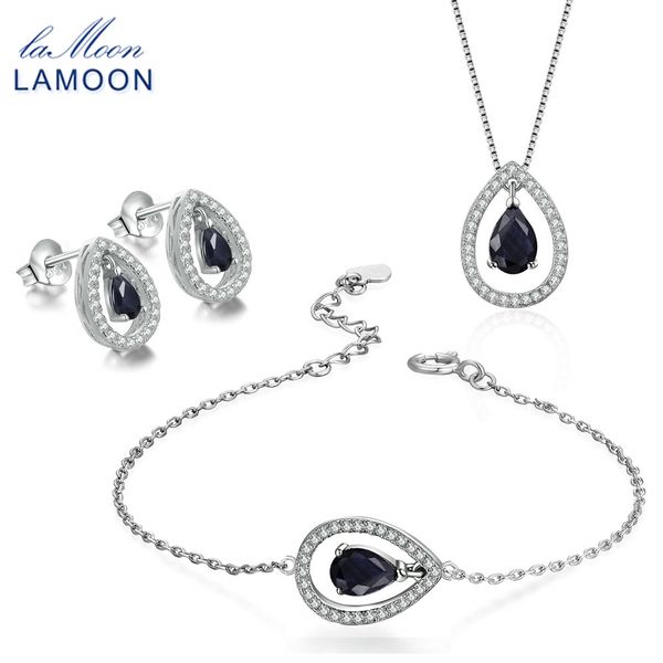 lamoon 100% real 925 комплектов ювелирных изделий стерлингового серебра 3шт natural sapphire gemstone s925 изящных ювелирных изделий для жен, Black
lamoon 100% real 925 комплектов ювелирных изделий стерлингового серебра 3шт natural sapphire gemstone s925 изящных ювелирных изделий для жен, Black