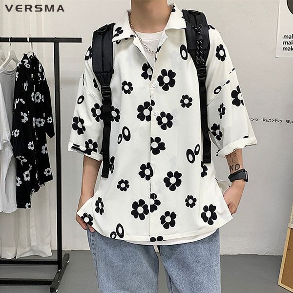versma korean harajuku vintage hawaiian flower print men shirts boys girls summer funny hawaiian shirt men women large size, White;black
versma korean harajuku vintage hawaiian flower print men shirts boys girls summer funny hawaiian shirt men women large size, White;black