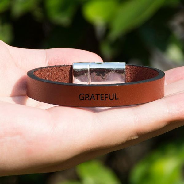 grateful personalized leather bracelet message cuff bracelets for women men snap button bracelet charm gift for men women, White
grateful personalized leather bracelet message cuff bracelets for women men snap button bracelet charm gift for men women, White