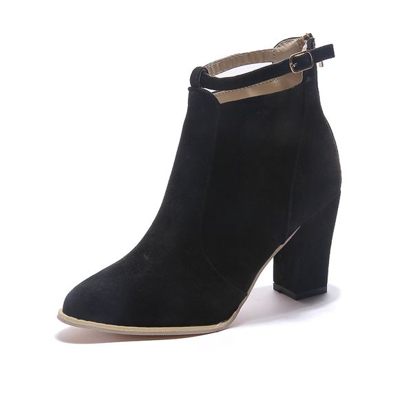 2019 new women's high heels booties suede shoes woman pointed solid color rear zipper fashion women's winter boots size 34-43, Black
2019 new women's high heels booties suede shoes woman pointed solid color rear zipper fashion women's winter boots size 34-43, Black