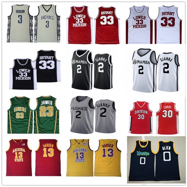 ncaa high school irish 23 james 13 harden gianna maria onore 2 gigi mamba byant college allen iverson dwyane wade davidson curry jerseys, Black
ncaa high school irish 23 james 13 harden gianna maria onore 2 gigi mamba byant college allen iverson dwyane wade davidson curry jerseys, Black