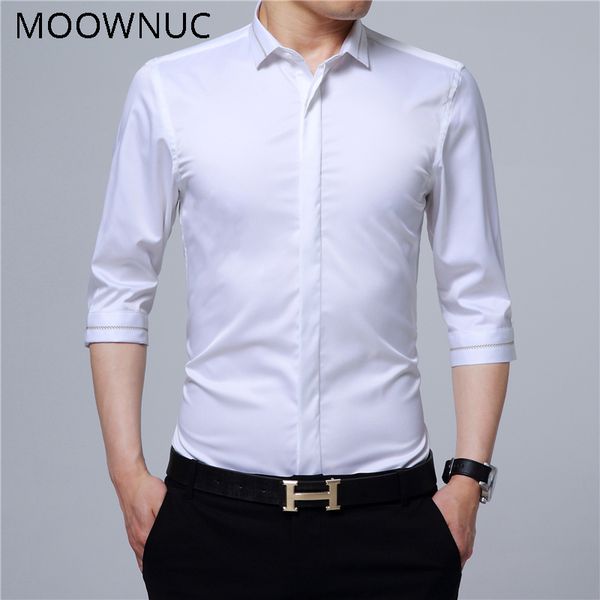 summer brand shirts fashion elastic three quarter sleeve smart casual shirt men male moownuc men mwc slim fit thin section solid, White;black
summer brand shirts fashion elastic three quarter sleeve smart casual shirt men male moownuc men mwc slim fit thin section solid, White;black