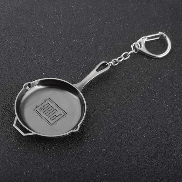 large gun battle game black pubg frying pan keychain key game playerunknown's battle grounds keyring for fans, Silver
large gun battle game black pubg frying pan keychain key game playerunknown's battle grounds keyring for fans, Silver
