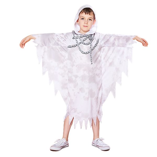 new boy clothes halloween cosplay party costume little spooky ghost chains hooded robe horror child costume #p, White
new boy clothes halloween cosplay party costume little spooky ghost chains hooded robe horror child costume #p, White