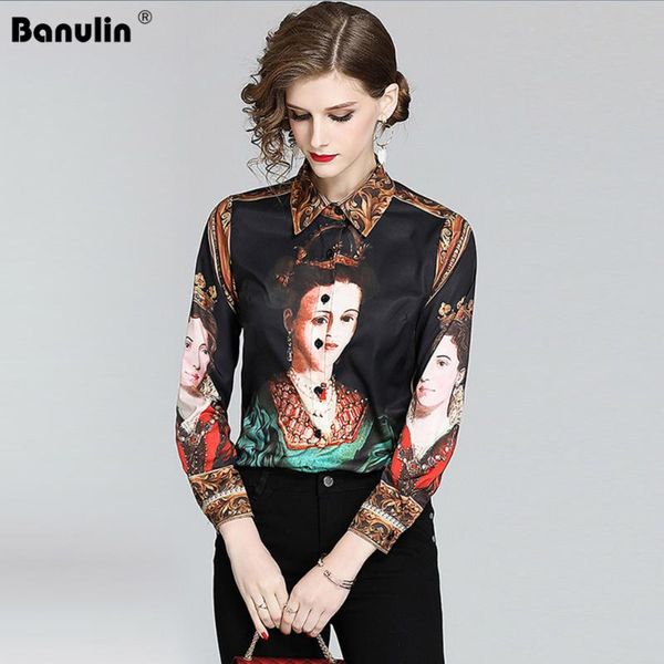 2020 spring summer runway catwalk new style women blouse queen oil praiting vintage lady long sleeve plus size shirts, White
2020 spring summer runway catwalk new style women blouse queen oil praiting vintage lady long sleeve plus size shirts, White