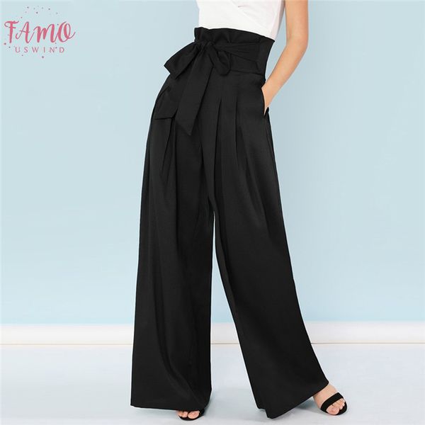 black self belted box pleated palazzo long pants female loose elegant ol trousers women high waist wide leg pants, Black;white
black self belted box pleated palazzo long pants female loose elegant ol trousers women high waist wide leg pants, Black;white
