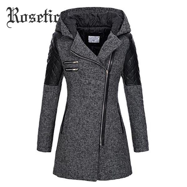 women hooded coat winter autumn zipper slim outerwear spring fashion patchwork black female warm windproof overcoats
women hooded coat winter autumn zipper slim outerwear spring fashion patchwork black female warm windproof overcoats