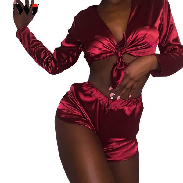 women tracksuit red autumn tracksuits cropped v neck long sleeveless and shorts sets women suits satin 2 piece female breathable, Gray
women tracksuit red autumn tracksuits cropped v neck long sleeveless and shorts sets women suits satin 2 piece female breathable, Gray