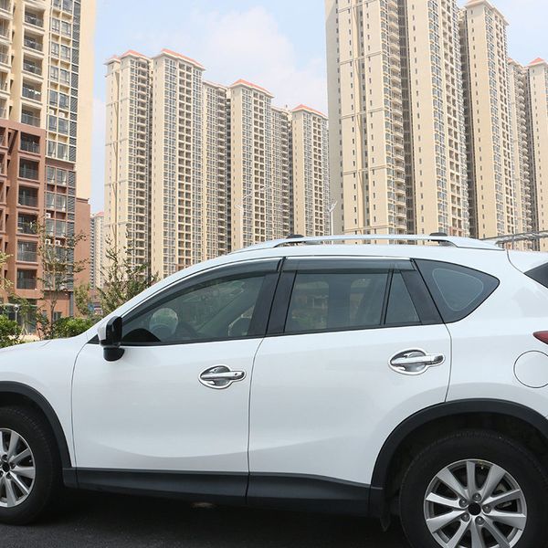 for mazda cx-5 cx5 2012 2013 2014 2015 2016 plastic window visor rain sun shield guard deflector trim 4pcs car styling