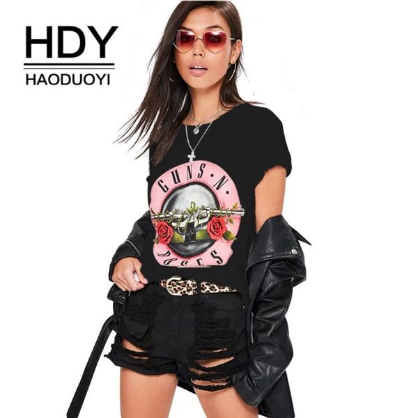 women's t-shirt hdy haoduoyi fashion casual harajuku guns rose printed tee summer female tshirts short sleeve t shirt for women clothi, White
women's t-shirt hdy haoduoyi fashion casual harajuku guns rose printed tee summer female tshirts short sleeve t shirt for women clothi, White