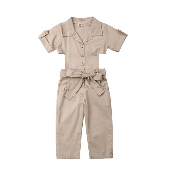 2-7y summer fashion infant kids baby girls romper clothes turn down collar solid sashes belt jumpsuits clothes, White
2-7y summer fashion infant kids baby girls romper clothes turn down collar solid sashes belt jumpsuits clothes, White