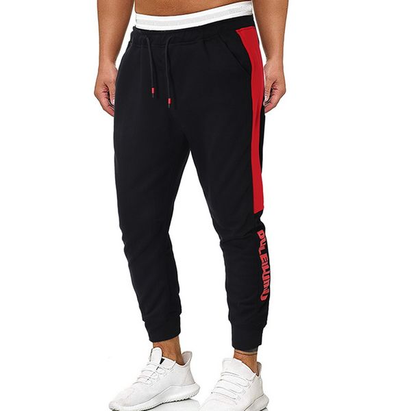 casual pants men 2019 new sports elastic waist close pants korean version of color matching, Black
casual pants men 2019 new sports elastic waist close pants korean version of color matching, Black