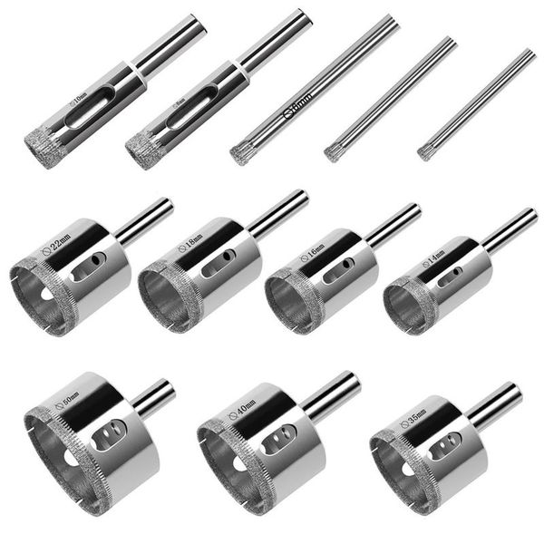 12 pcs diamond drill bits - glass and tile hollow core drill bits extractor remover tools hole saws for glass, ceramics, porcela
12 pcs diamond drill bits - glass and tile hollow core drill bits extractor remover tools hole saws for glass, ceramics, porcela