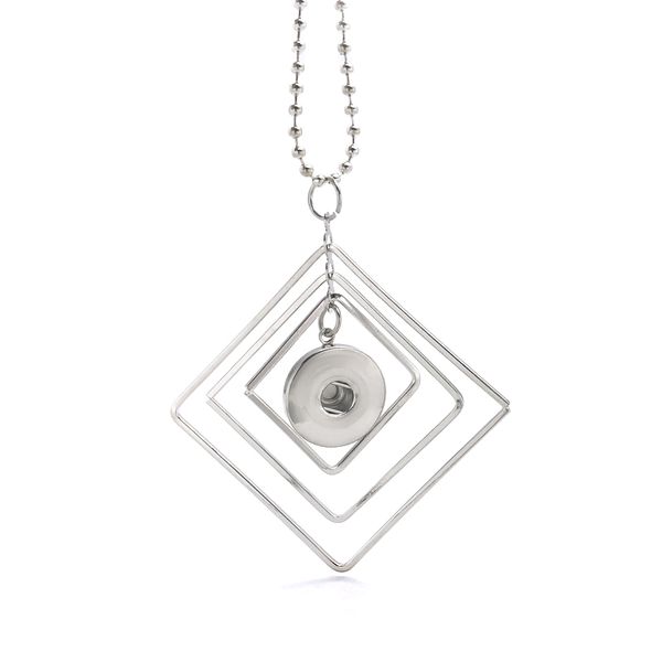 fashion square 285 ginger necklace fit 18mm snap button jewelry pendants necklace interchangeable charm jewelry for women gift, Silver
fashion square 285 ginger necklace fit 18mm snap button jewelry pendants necklace interchangeable charm jewelry for women gift, Silver