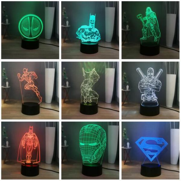marvel dc legend super hero iron man spiderman deadpool batman hulk led night light usb/battery 7color change led desk lamp table light gift
marvel dc legend super hero iron man spiderman deadpool batman hulk led night light usb/battery 7color change led desk lamp table light gift