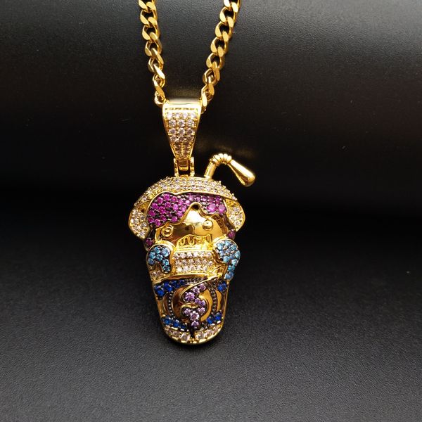 new fashion hip hop colorful bling bling diamond gold and white gold plated cartoon drinks cup pendatnt necklace rapper jewelry for lovers, Silver
new fashion hip hop colorful bling bling diamond gold and white gold plated cartoon drinks cup pendatnt necklace rapper jewelry for lovers, Silver