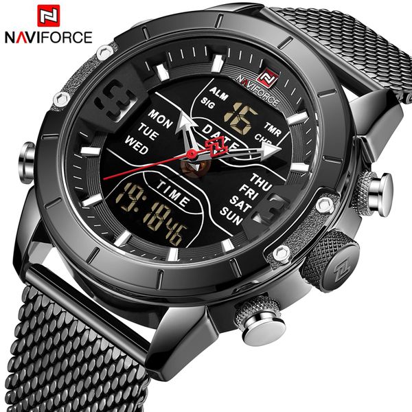new naviforce men watches luxury brand mens dual display military sport watch male fashion waterproof quartz wrist watch, Slivery;brown
new naviforce men watches luxury brand mens dual display military sport watch male fashion waterproof quartz wrist watch, Slivery;brown