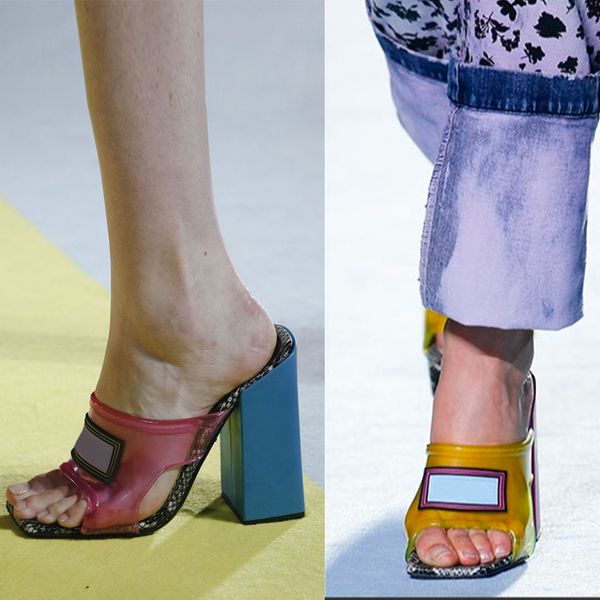 women pvc snakeskin sandals slides mid-heel high heels sandal men designer shoes transparent pvc sandal square toe slipper us 11, Black
women pvc snakeskin sandals slides mid-heel high heels sandal men designer shoes transparent pvc sandal square toe slipper us 11, Black