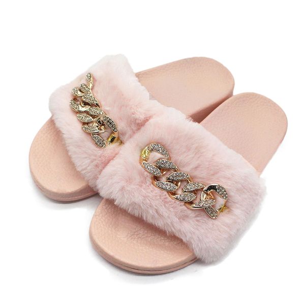 women fur slippers fashion diamante chain flip flops sandals plush warm home slippers comfortable woman flats beach shoes, Black
women fur slippers fashion diamante chain flip flops sandals plush warm home slippers comfortable woman flats beach shoes, Black