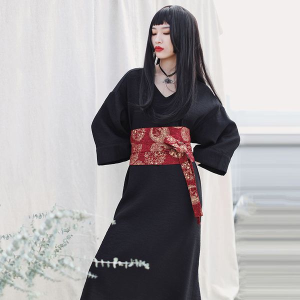 loose split black dress fashion new 2020 spring elegant goddess fan pullover high waist casual style loose dress dmy3981, Black;gray
loose split black dress fashion new 2020 spring elegant goddess fan pullover high waist casual style loose dress dmy3981, Black;gray