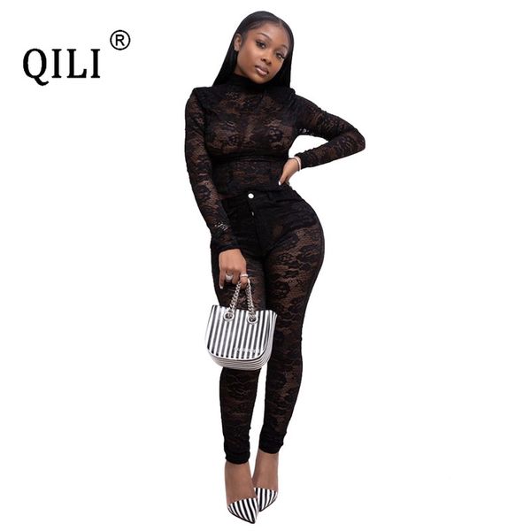 qili see through lace jumpsuits for women rompers long sleeve and pants 2 piece set outfits womens night club jumpsuit, Black;white
qili see through lace jumpsuits for women rompers long sleeve and pants 2 piece set outfits womens night club jumpsuit, Black;white