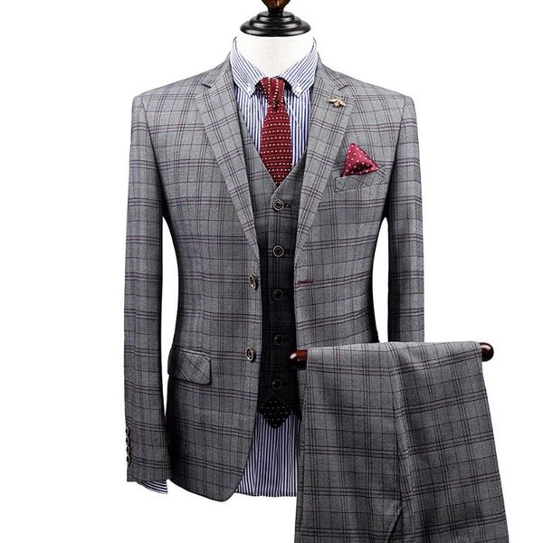 brand clothing grey plaid 3 pieces men formal wedding suits boy prom suits men tuxedo coat vest pant slim fit dress, White;black
brand clothing grey plaid 3 pieces men formal wedding suits boy prom suits men tuxedo coat vest pant slim fit dress, White;black