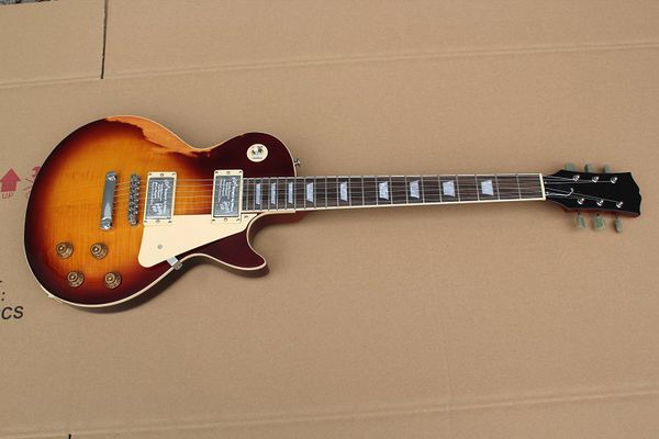 factory custom tobacco sunburst electric guitar with vintage style,white pearl fret inlay,white binding,can be customized
factory custom tobacco sunburst electric guitar with vintage style,white pearl fret inlay,white binding,can be customized