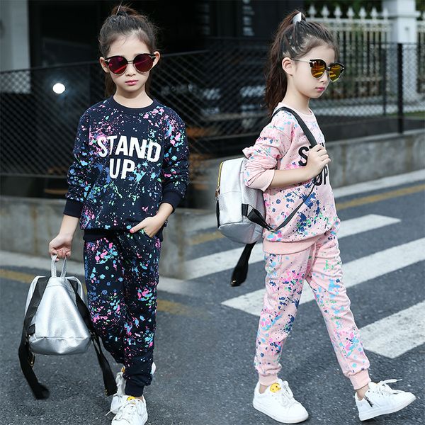 spring girl clothing sets letter t-shirts+ graffiti pants children clothes set 5-11 years kids sports suit teenagers tracksuit t200413, White
spring girl clothing sets letter t-shirts+ graffiti pants children clothes set 5-11 years kids sports suit teenagers tracksuit t200413, White
