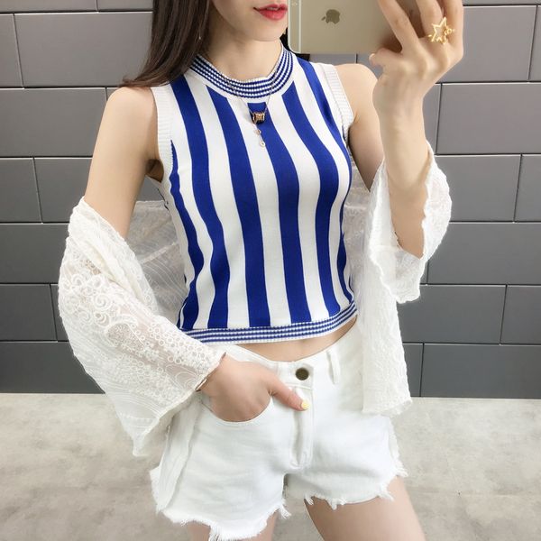 knit vest your female 2019 spring and summer new striped sleeveless vest leaking belly navel female was thin short coat tide, White;black
knit vest your female 2019 spring and summer new striped sleeveless vest leaking belly navel female was thin short coat tide, White;black