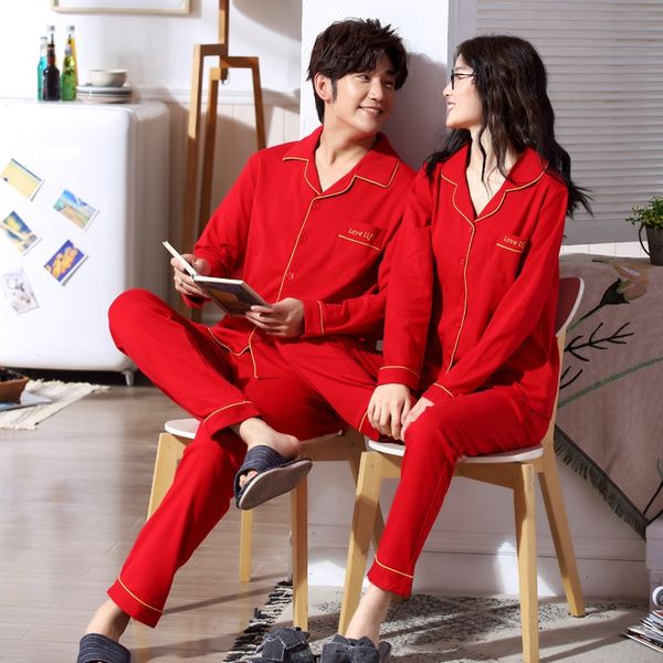 new spring autumn 100%cotton couple pajamas set long sleeve turn-down collar casual soft plus size -3xl lovers pyjamas homewear, Blue;gray
new spring autumn 100%cotton couple pajamas set long sleeve turn-down collar casual soft plus size -3xl lovers pyjamas homewear, Blue;gray