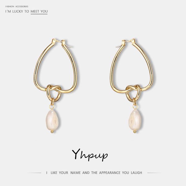 yhpup trendy copper simple design gold geometric dangle earrings natural freshwater pearls earrings for women party jewelry gift, Silver
yhpup trendy copper simple design gold geometric dangle earrings natural freshwater pearls earrings for women party jewelry gift, Silver
