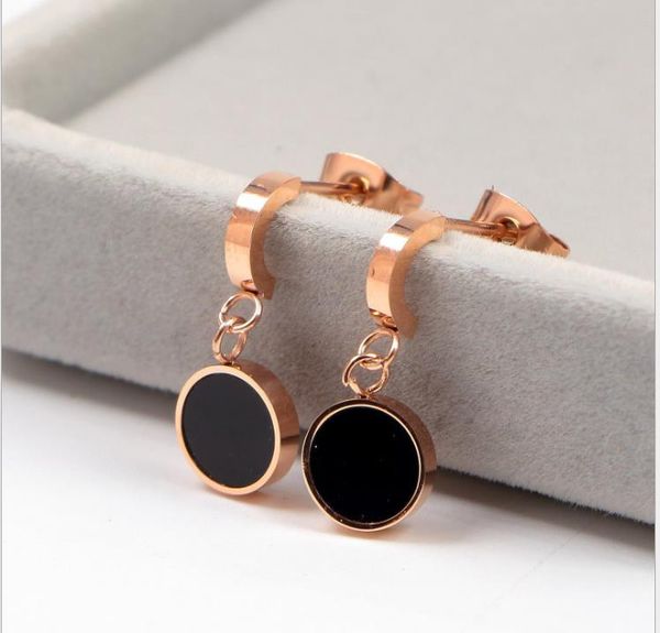 korean simple black pendant earrings titanium steel plated 18k rose gold earrings black earrings, Golden;silver
korean simple black pendant earrings titanium steel plated 18k rose gold earrings black earrings, Golden;silver
