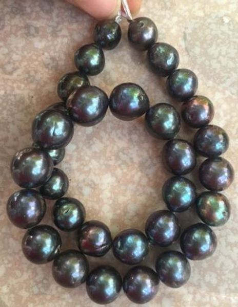 envÃo gratis impresionante de 12-13mm barroco negro perla verde necklace18 "925 s, Silver
envÃo gratis impresionante de 12-13mm barroco negro perla verde necklace18 "925 s, Silver