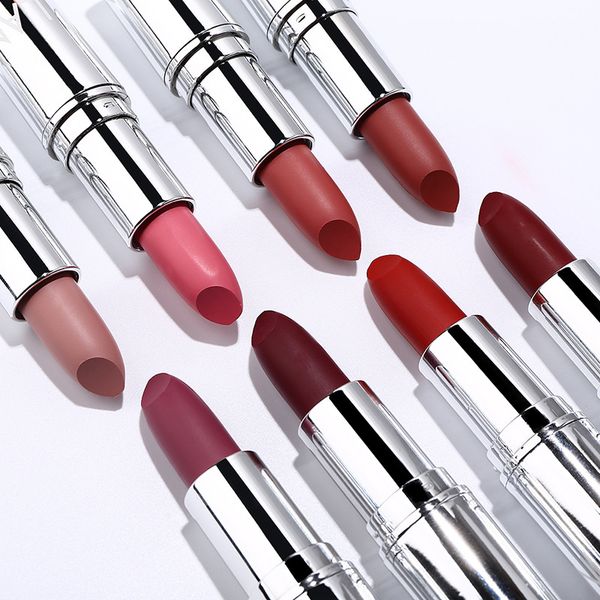 8 colors silver matte lipstick non-stick cup lasting moisturizing solid lipstick qs888
8 colors silver matte lipstick non-stick cup lasting moisturizing solid lipstick qs888