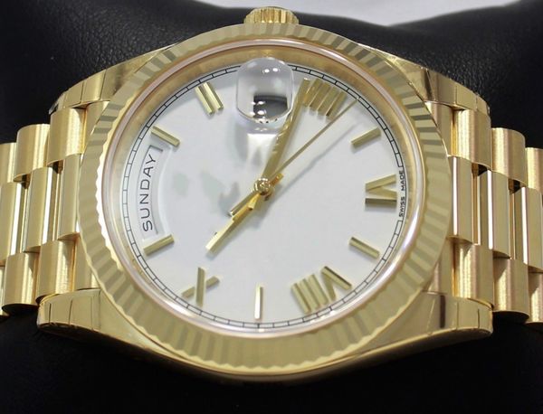 president day-date 41mm 228238 18k yellow gold white roman dial automatic mechanical watch men's sports wrist watches, Slivery;brown
president day-date 41mm 228238 18k yellow gold white roman dial automatic mechanical watch men's sports wrist watches, Slivery;brown