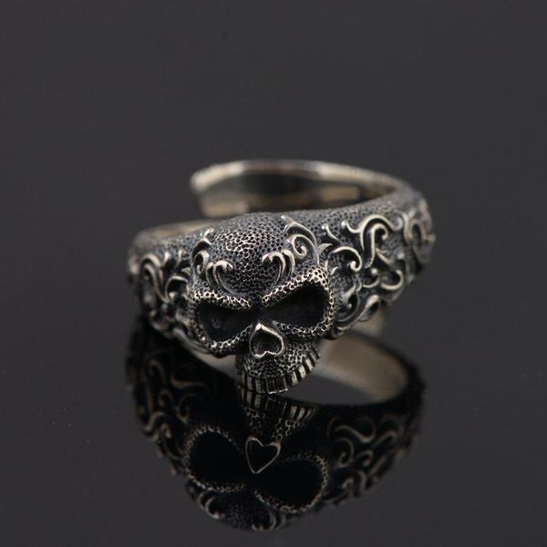 gothic punk skull rings for men and women 925 sterling silver jewelry resizable vintage flower engraved skeleton finger band c19041203, Slivery;golden
gothic punk skull rings for men and women 925 sterling silver jewelry resizable vintage flower engraved skeleton finger band c19041203, Slivery;golden