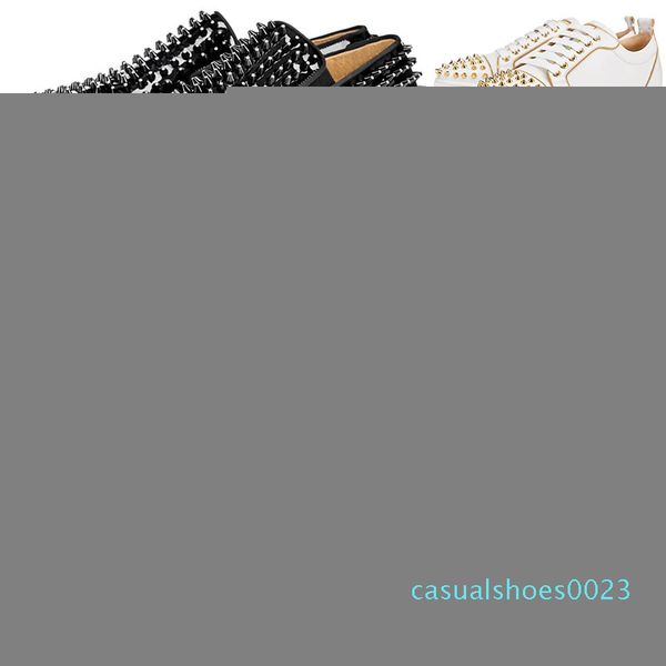 2019 new designer studded spikes flats shoes red bottoms shoes men womens party lovers genuine leather sneakers size 36-46 qa23, Black
2019 new designer studded spikes flats shoes red bottoms shoes men womens party lovers genuine leather sneakers size 36-46 qa23, Black