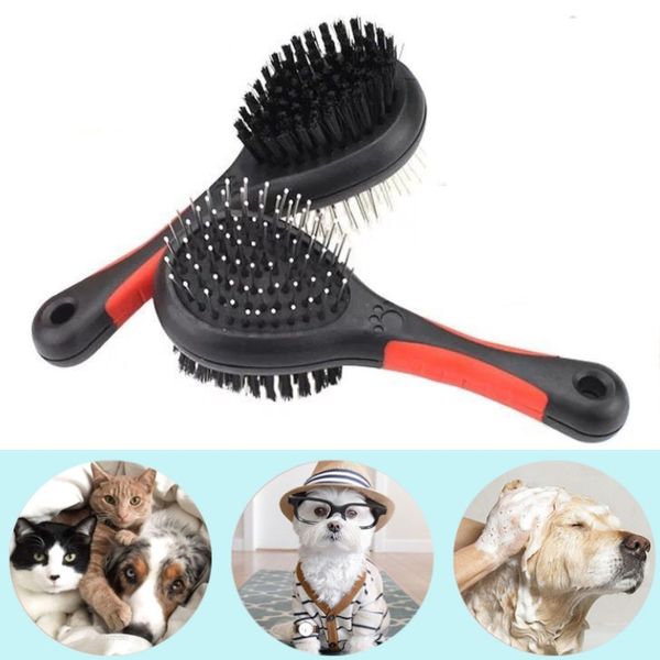 two sided dog hair brush double-side pet cat grooming brushes rakes tools plastic massage comb with needle an1980
two sided dog hair brush double-side pet cat grooming brushes rakes tools plastic massage comb with needle an1980