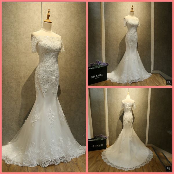 robe de mariage white lace appliques off the shoulder mermaid wedding dress short sleeve modest real picture beaded elegant bride gowns
robe de mariage white lace appliques off the shoulder mermaid wedding dress short sleeve modest real picture beaded elegant bride gowns