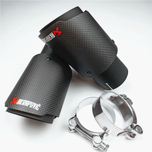 2 pieces: matte black carbon fiber universal akrapovic exhaust muffler tips auto cover styling
2 pieces: matte black carbon fiber universal akrapovic exhaust muffler tips auto cover styling